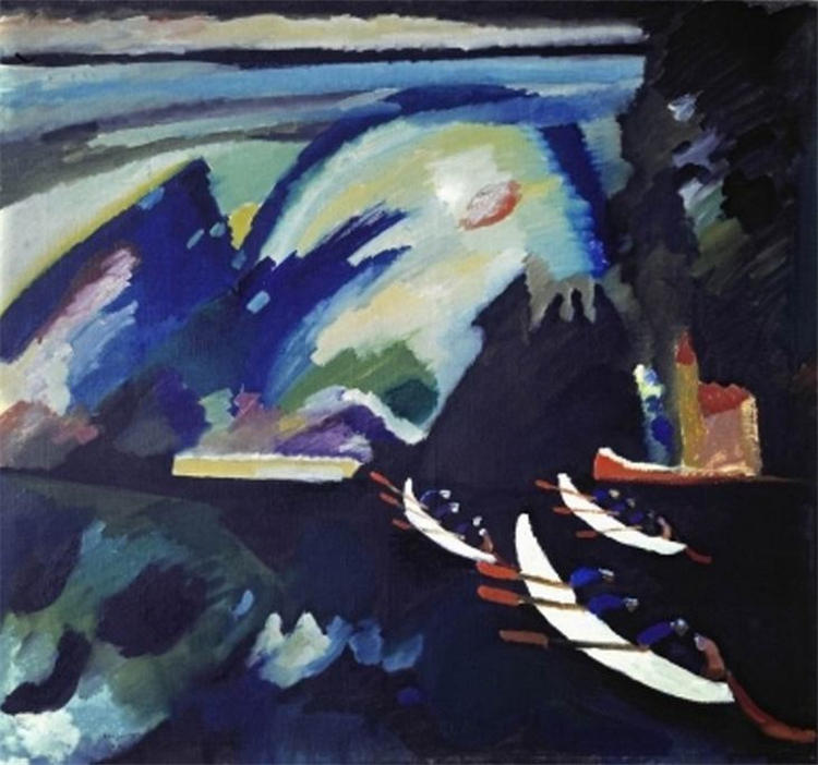 Lake 1910 Wassily Kandinsky Abstract Canvas Oil Painting